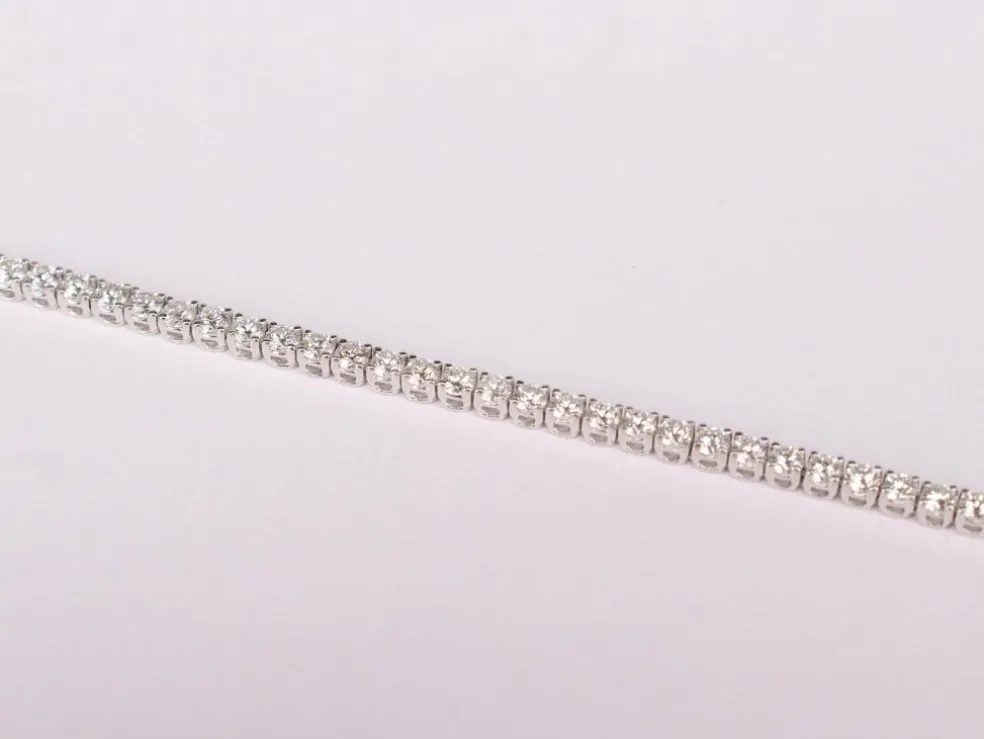 Bracelet Tennis Or blanc Diamants