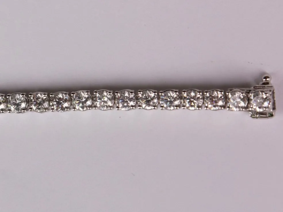 Bracelet Tennis Or blanc Diamants