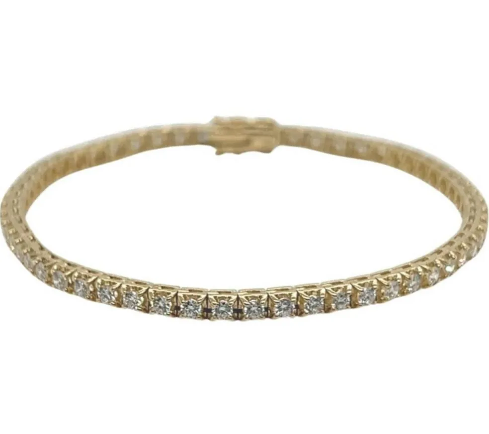 Bracelet Tennis Or Jaune Diamants