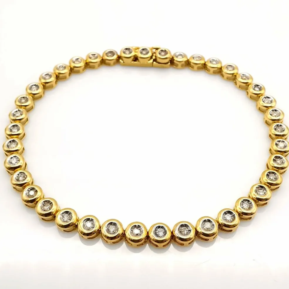Bracelet tennis or jaune diamants