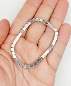 Bracelet tennis or jaune et argent, 3,00 cts diamant taille rose (circa 1900)