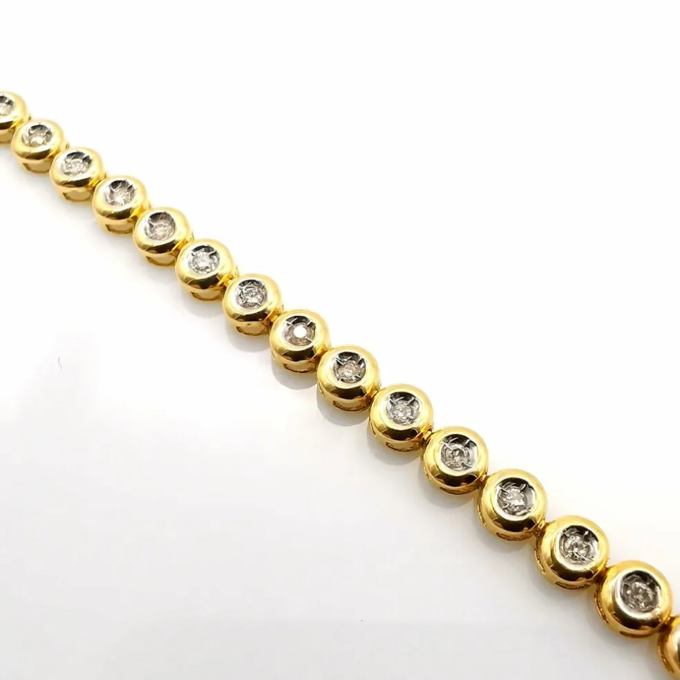 Bracelet tennis or jaune diamants