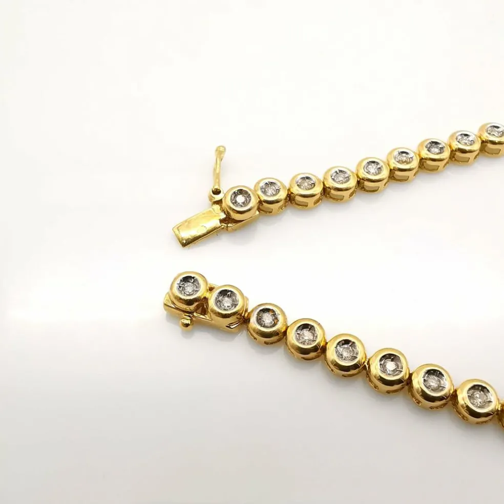 Bracelet tennis or jaune diamants