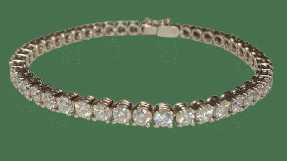bracelet tennis rivière de diamants ned or blanc