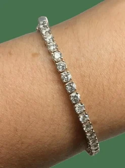bracelet tennis rivière de diamants ned or blanc