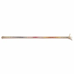 Bracelet Tennis Saphirs Arc-En-Ciel & Diamants Or Rose