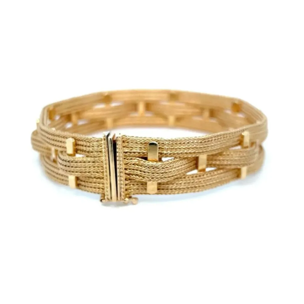 Bracelet tressé en or jaune Fratelli Filippini