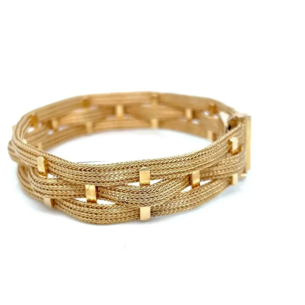 Bracelet tressé en or jaune Fratelli Filippini