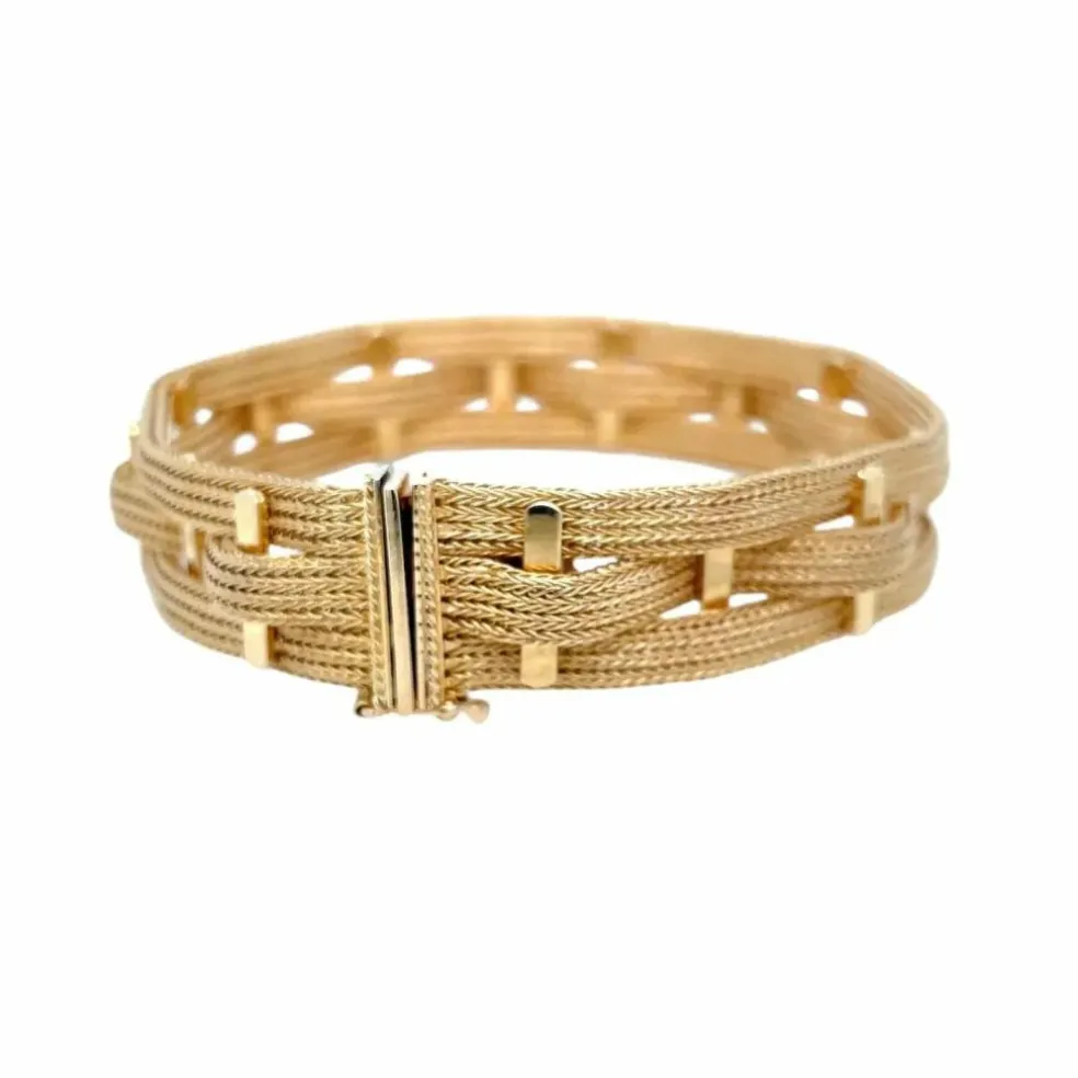 Bracelet tressé en or jaune Fratelli Filippini