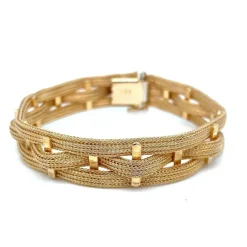 Bracelet tressé en or jaune Fratelli Filippini