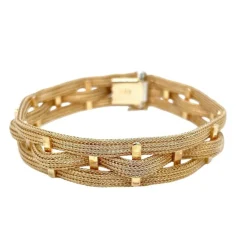 Bracelet tressé en or jaune Fratelli Filippini