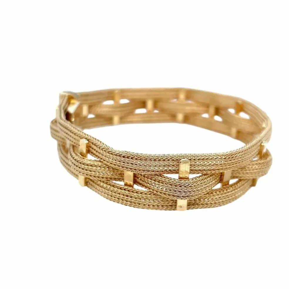 Bracelet tressé en or jaune Fratelli Filippini