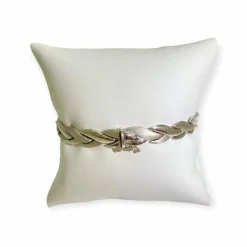 Bracelet tressé or blanc