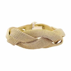 Bracelet tresse or jaune.
