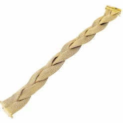Bracelet tresse or jaune.