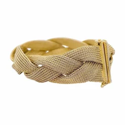 Bracelet tresse or jaune.