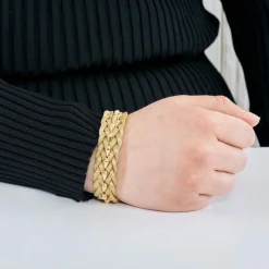 Bracelet tréssé en or jaune