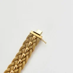 Bracelet tréssé en or jaune