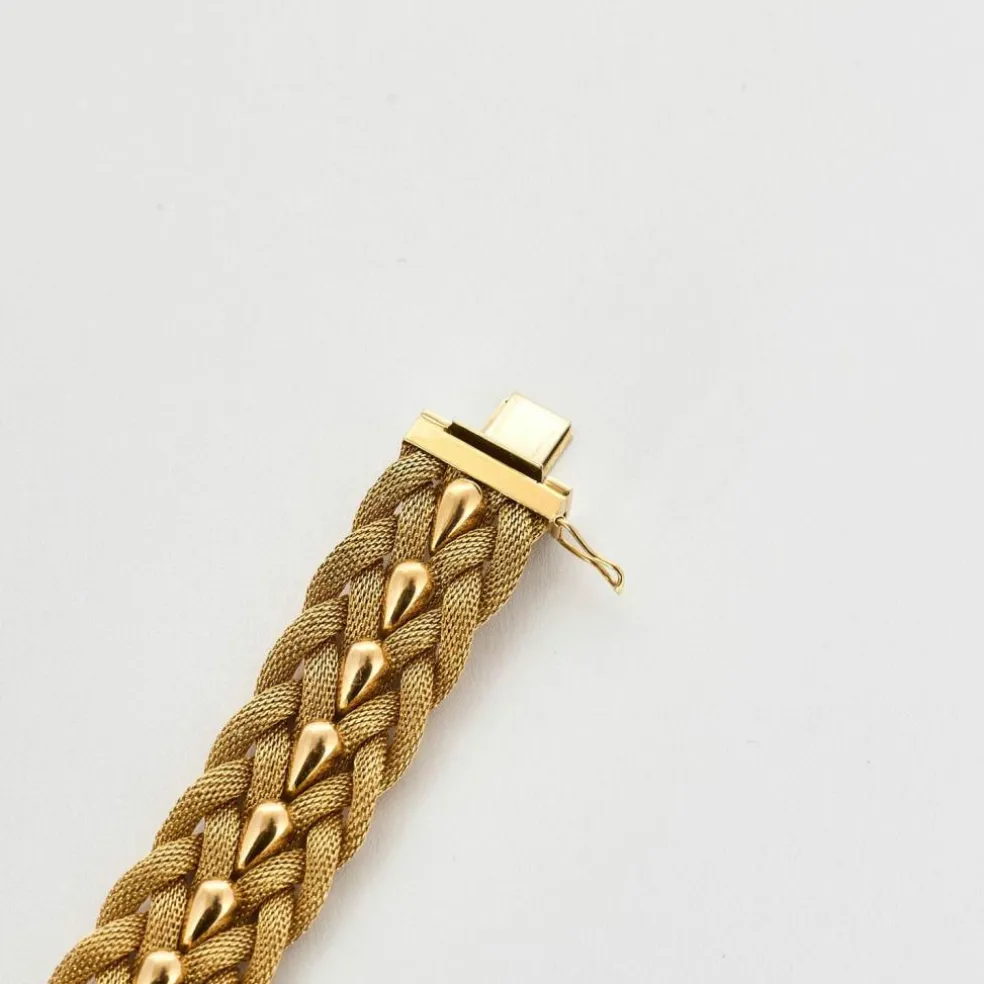 Bracelet tréssé en or jaune