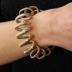 Bracelet Tubogas en spirale vermeil