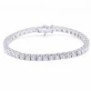 Bracelet type Rivière en Or Blanc et Diamants