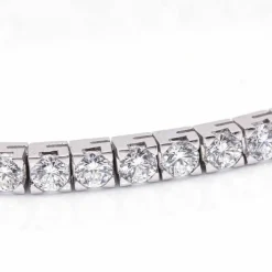 Bracelet type Rivière en Or Blanc et Diamants