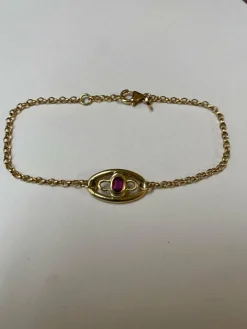 Bracelet upcyclé ASTRAE rubis