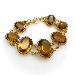 Bracelet victorien en or et citrines