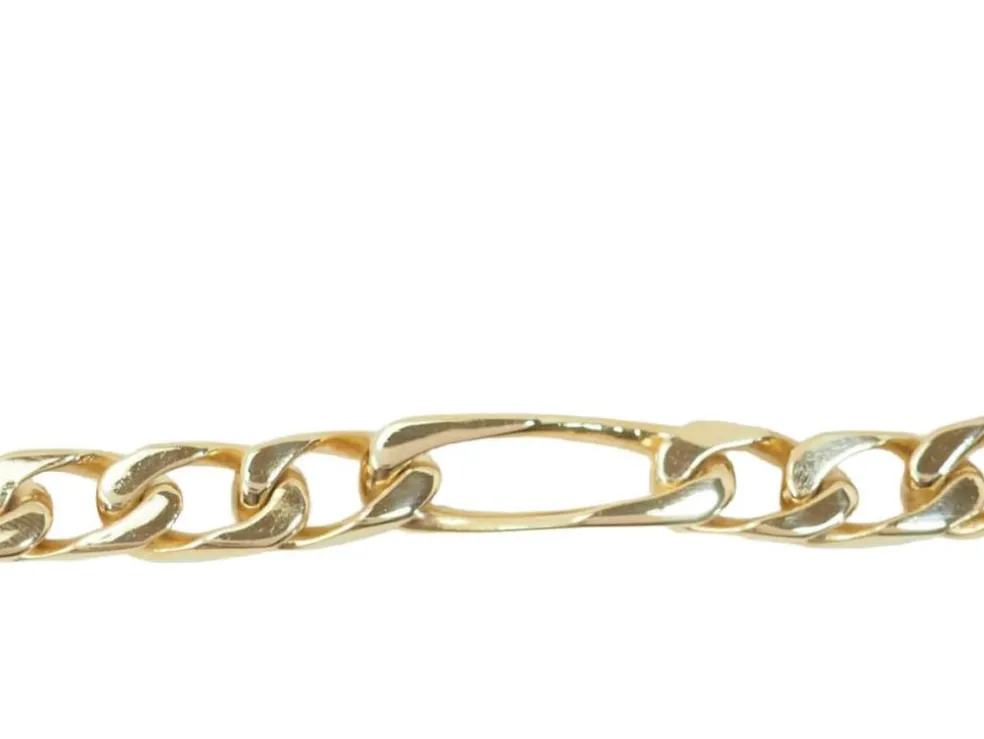 Bracelet vintage chaine maille figaro alternée 1/3