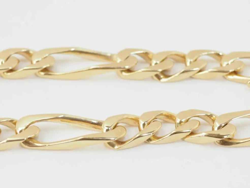 Bracelet vintage chaine maille figaro alternée 1/3
