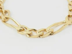 Bracelet vintage chaine maille figaro alternée 1/3