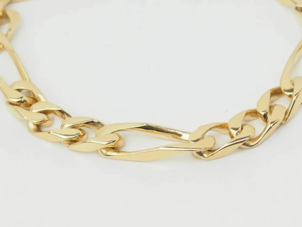 Bracelet vintage chaine maille figaro alternée 1/3