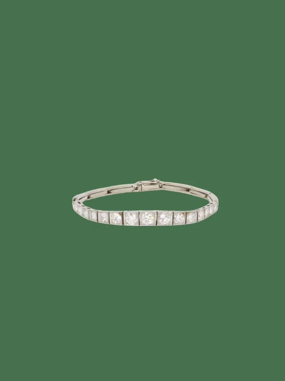 Bracelet vintage chute de diamants 2,5 ct