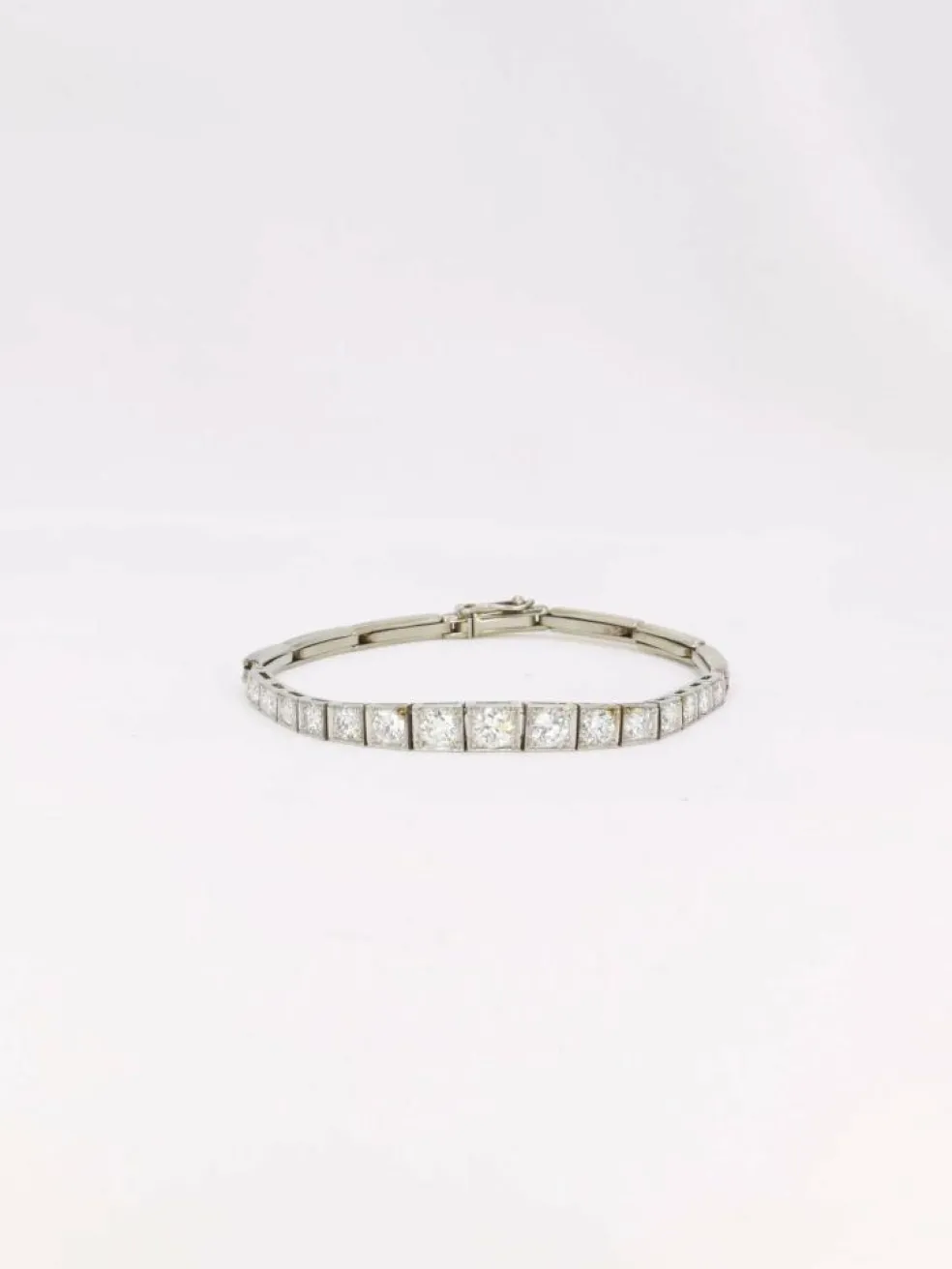 Bracelet vintage chute de diamants 2,5 ct