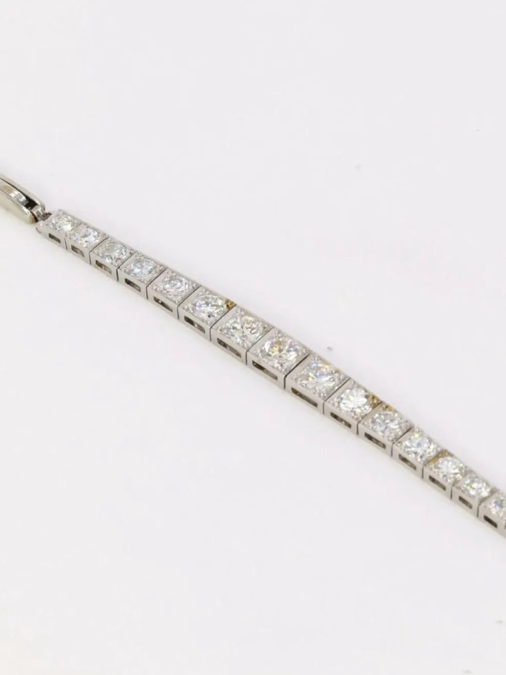 Bracelet vintage chute de diamants 2,5 ct