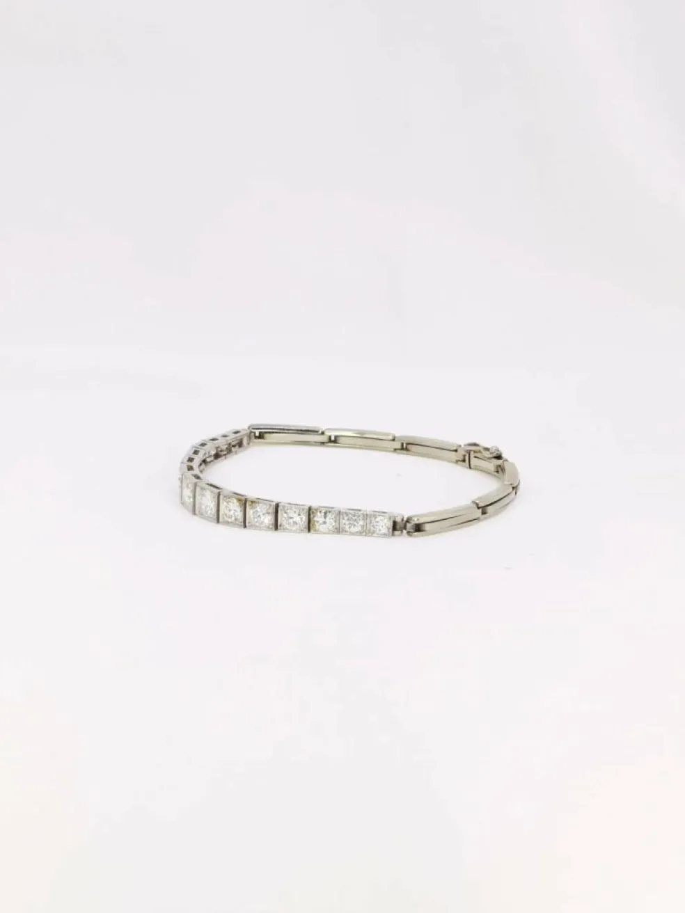 Bracelet vintage chute de diamants 2,5 ct