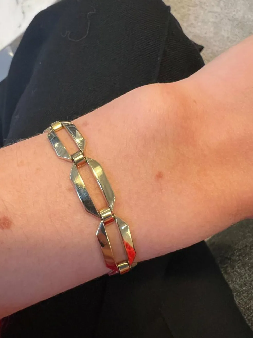 Bracelet Vintage Circa 50 Or Jaune 18 Carats