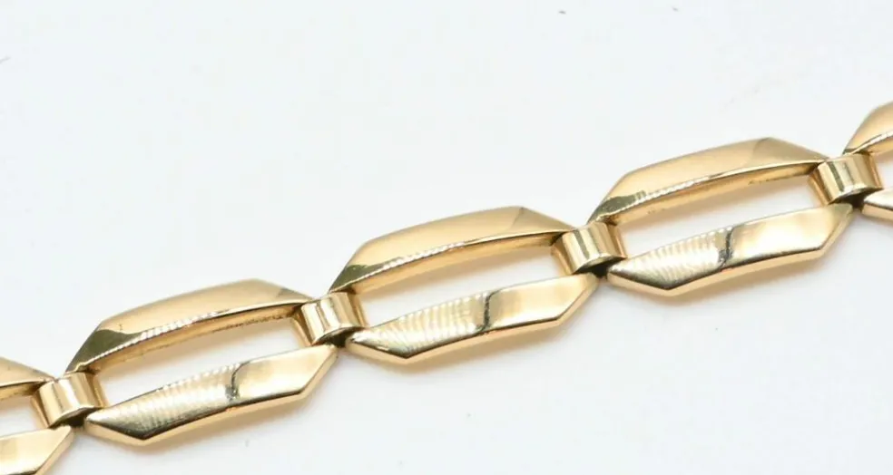 Bracelet Vintage Circa 50 Or Jaune 18 Carats