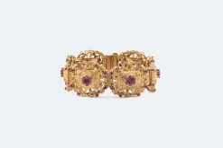 Bracelet vintage en or avec rubis