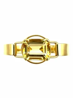 Bracelet vintage en or jaune 18K et citrine