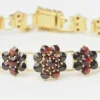 Bracelet vintage en or jaune et grenat