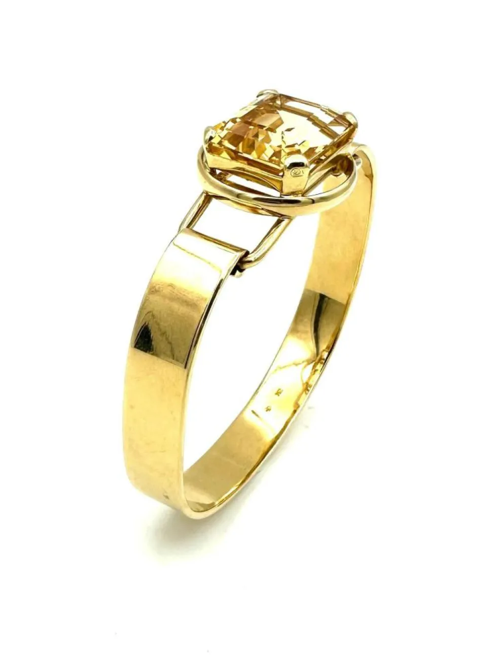 Bracelet vintage en or jaune 18K et citrine