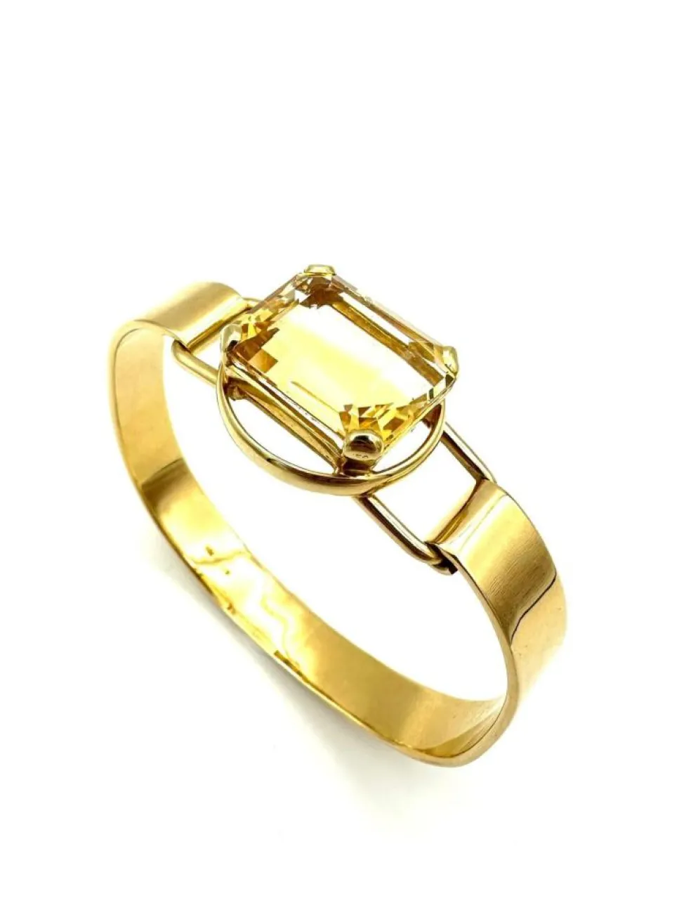 Bracelet vintage en or jaune 18K et citrine