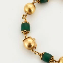 Bracelet vintage jade or jaune