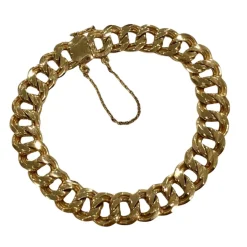 Bracelet vintage maille gourmette or jaune