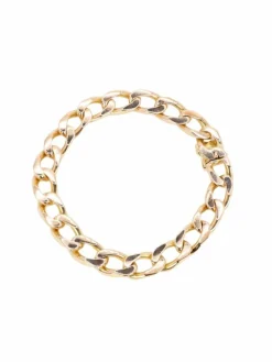 Bracelet vintage maille gourmette plate or jaune