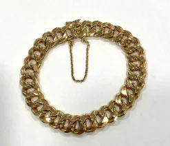 Bracelet vintage maille gourmette or jaune