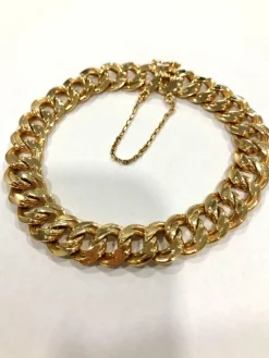 Bracelet vintage maille gourmette or jaune