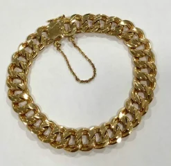 Bracelet vintage maille gourmette or jaune