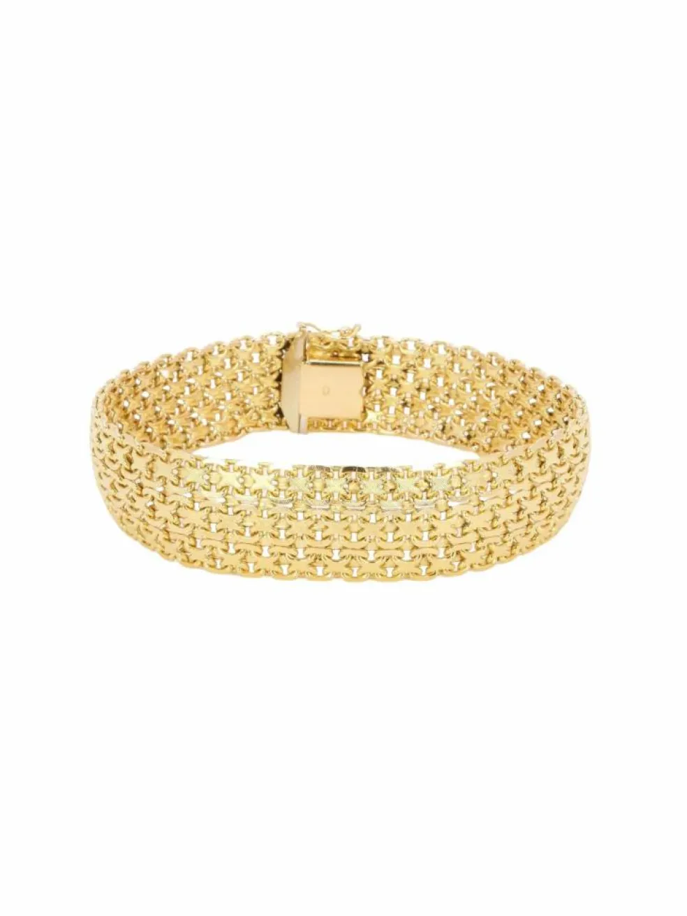Bracelet vintage maille milanaise or jaune
